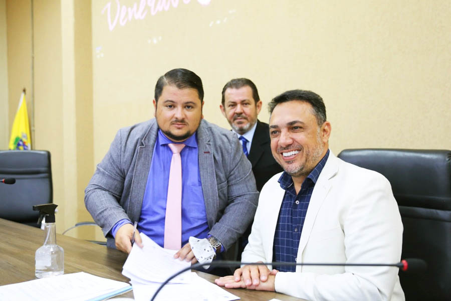 Willian Panda (PSB), Gleison Flávio (MDB) e André Fortaleza (MDB) | Foto: Marcelo Silva