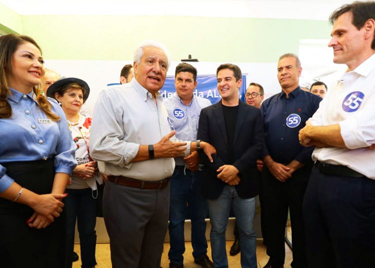Vilmar Rocha em evento de filiação do PSD, em Goiânia | Foto: Reprodução