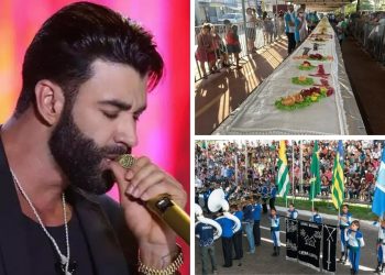 Aparecida é Show 2022 será encerrado com show de Gusttavo Lima, desfile cívico e bolo de 100 m | Foto: Montagem / FZ