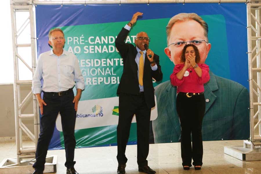 Prefeito de Goiânia Rogério Cruz durante lançamento das chapas do Republicanos Goiás | Foto: Divulgação