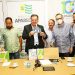 Marconi Perillo é recebido na Prefeitura de Aparecida de Goiânia nesta 2ª feira (11) | Foto: Reprodução