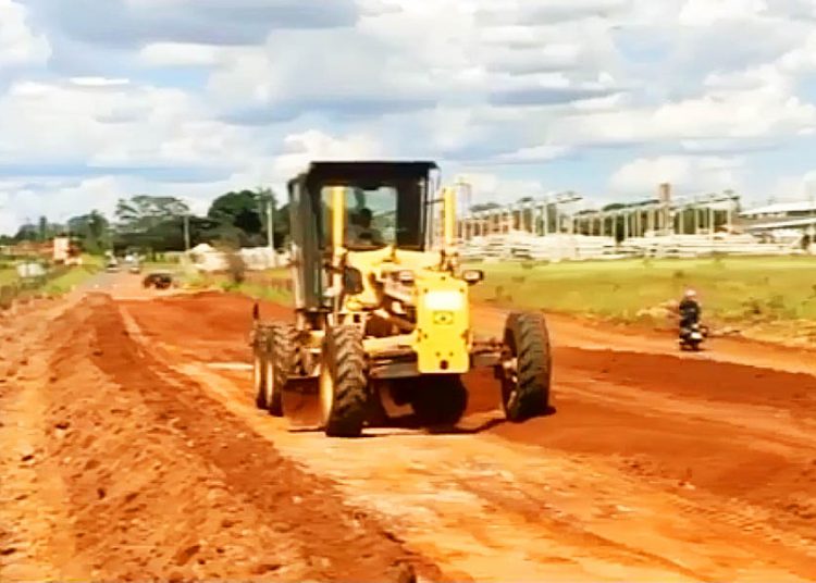 Frente de asfalto da Prefeitura de Trindade | Foto: Divulgação