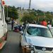 Acidente na Avenida Brasil no Parque das Nações, em Aparecida de Goiânia | Foto: Leitor / FZ