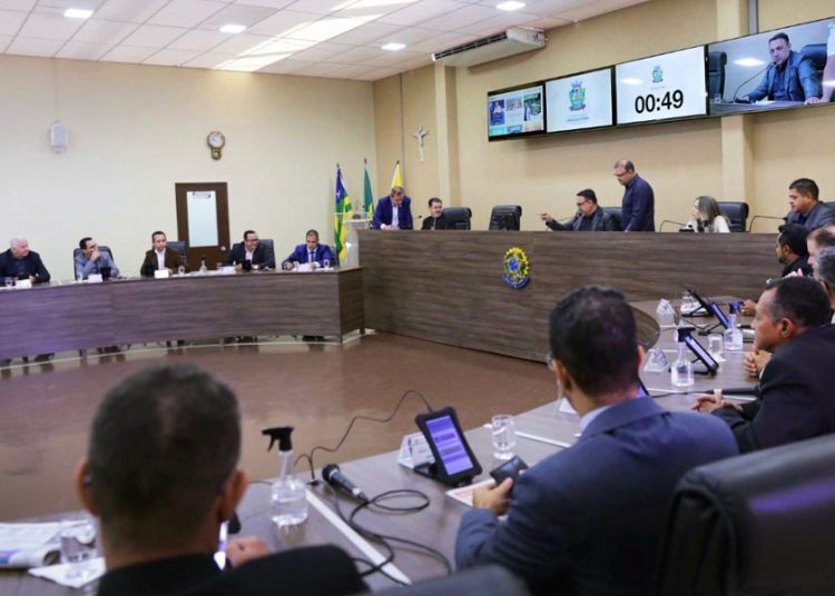 Painel eletrônico terá frequência e votação dos vereadores na Câmara de Aparecida de Goiânia | Foto: Marcelo Silva