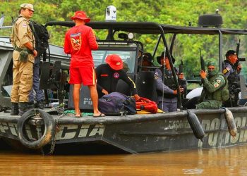 Lancha de Amarildo da Costa de Oliveira, suspeito do assassinato de Dom Phillips e Bruno Pereira na Amazônia | Foto: Agência Brasil