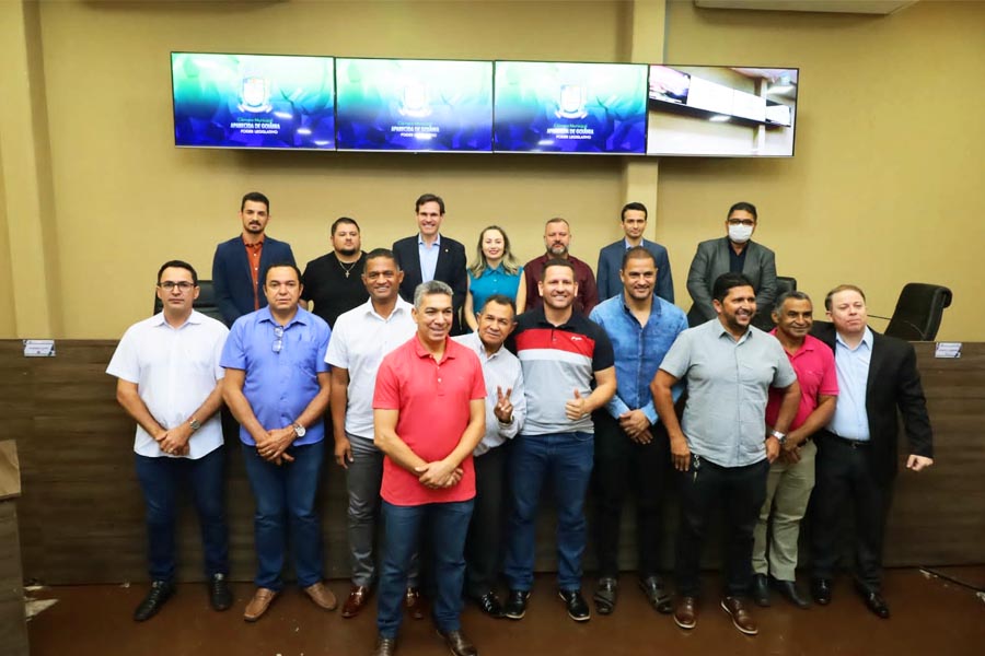 Lissauer Vieira visita a Câmara de Aparecida de Goiânia | Foto: Divulgação