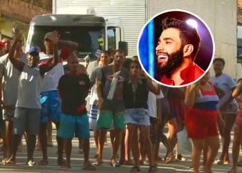 População protesta contra cancelamento de show do cantor Gusttavo Lima na Bahia | Foto: Reprodução