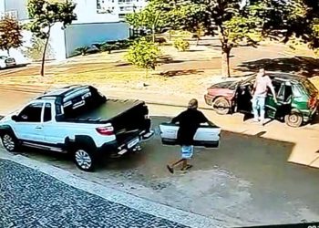 Furto de tampa e estepe em Goiânia | Foto: Reprodução