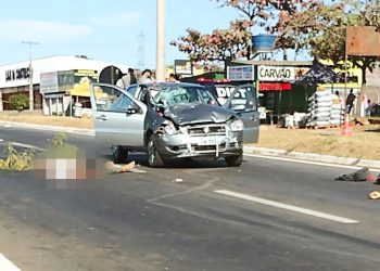 Casal que trafegava na GO-040 em bicicleta morre atropelado em Aparecida de Goiânia | Foto: Leitor / FZ
