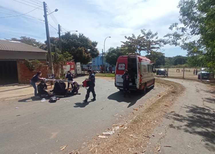 Mulher foi esfaqueada pelo companheiro no setor Nova Cidade, em Aparecida de Goiânia | Foto: Leitor / FZ