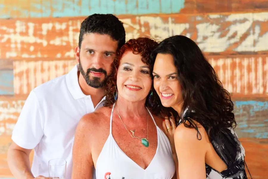 Thelma Ramos com os filhos, Ronaldo e Anna Vitória | Foto: Cristiano Borges