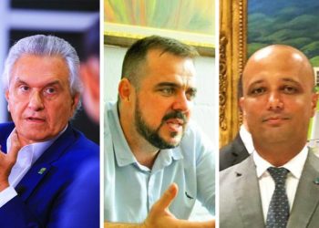 Ronaldo Caiado, Gustavo Mendanha e Major Vitor Hugo | Foto: Montagem / FZ