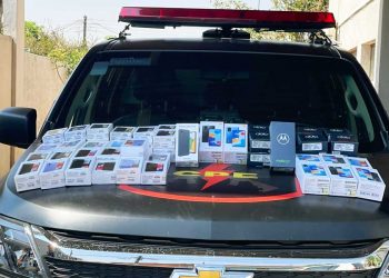 CPE de Aparecida de Goiânia recupera celulares furtados | Foto: Divulgação / PMGO