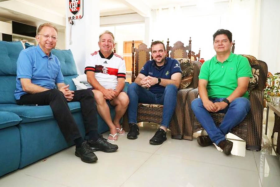 João Campos, Vilmar Mariano, Gustavo Mendanha e Heuler Cruvinel | Foto: Reprodução