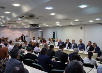 Encontro de Geraldo Alckmin com empresários foi na sede da Fieg | Foto: Divulgação