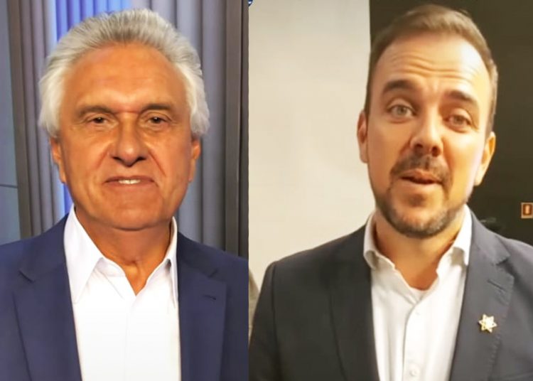 Ronaldo Caiado e Gustavo Mendanha em debate | Foto: Reprodução
