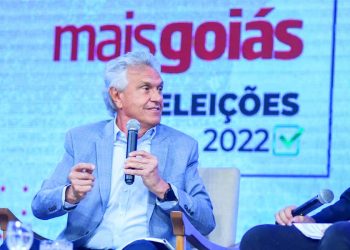 Ronaldo Caiado em sabatina | Foto: Jucimar de Sousa / Mais Goiás