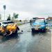 Acidente envolvendo viatura da PM na BR-414, em Anápolis | Foto: Divulgação / PRF