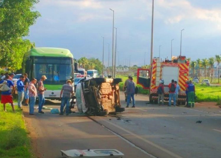 Acidente na GO-070, nessa 6ª feira (18) | Foto: Reprodução