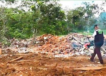 Semma interdita chácara por descarte irregular de entulho em Aparecida | Foto: Divulgação / Secom Aparecida