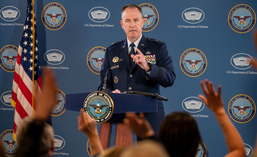 Secretário de Imprensa do Pentágono General Pat Ryder falou à imprensa sobre ação militar contra objetos | Foto: divulgação/Defesa norte-americana