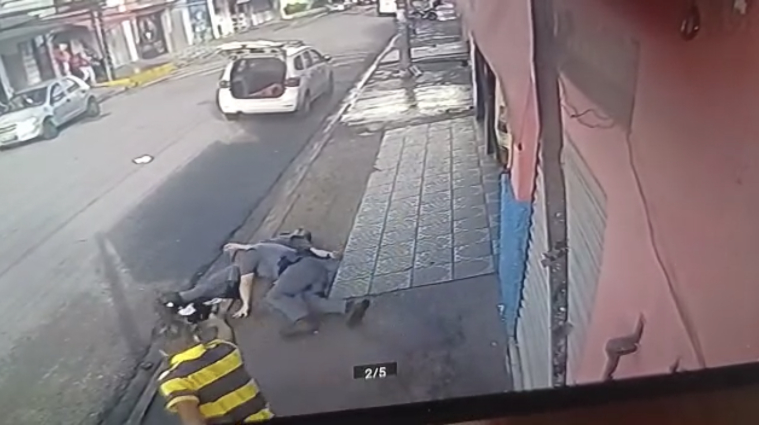 Momento de fuga do suspeito | Foto: Reprodução