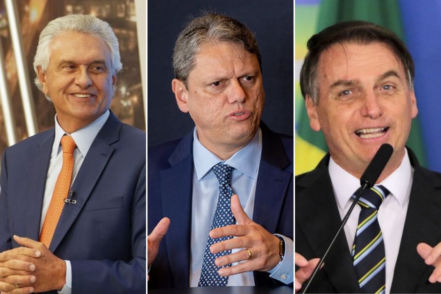 Caiado e Tarcísio de Freitas herdam espólio de Bolsonaro em Goiás