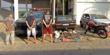 Trio furtava obras em Aparecida | Divulgação/CPE