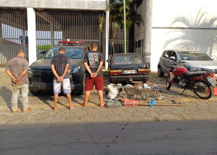 Trio furtava obras em Aparecida | Divulgação/CPE
