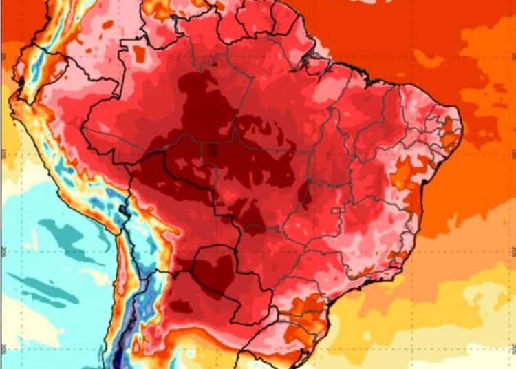 Onda de calor deve ser uma das mais intensas já vistas | Foto: Inmet/Reprodução