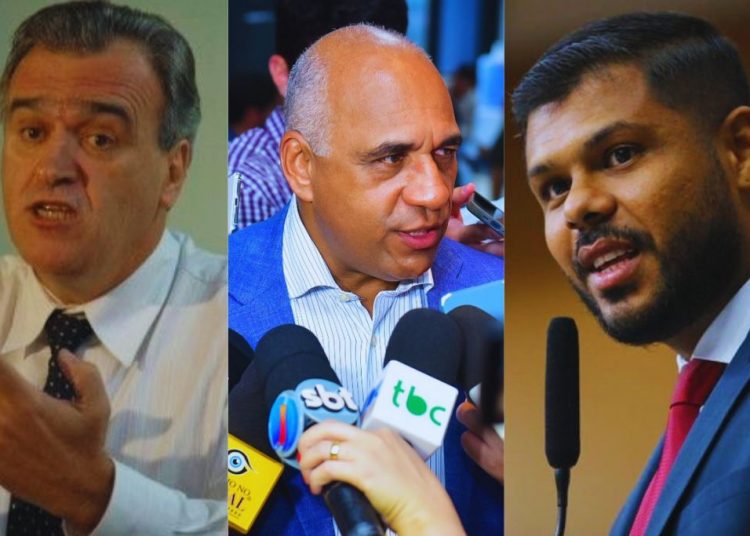 Grupo de Apoio ao Prefeito Rogério Cruz (centro) perdeu liderança de Jorcelino Braga e pode ficar sem Romário Policarpo | Foto: Reprodução