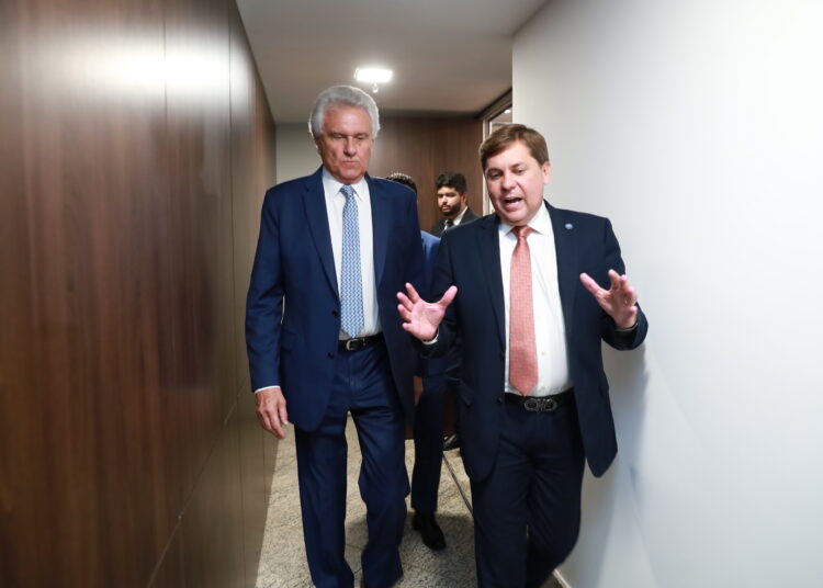 Após sessão na Alego, Bruno e Caiado fazem reunião privada em gabinete; veja assuntos