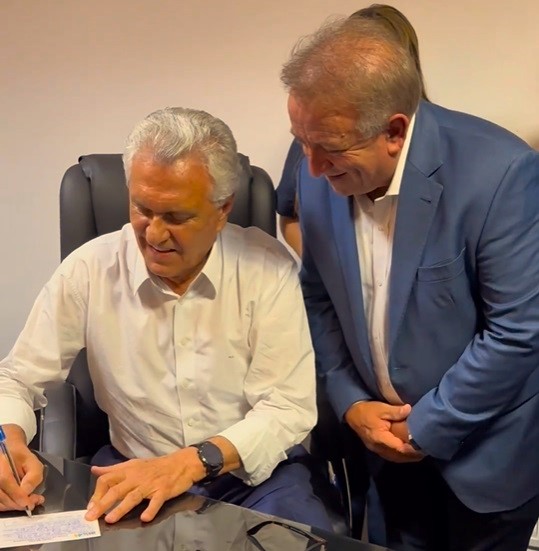 Ronaldo Caiado assinou filiação de Vilmar Mariano ao União Brasil | Foto: Reprodução/Instagram