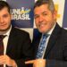 Vinícius e Delegado Waldir, em ato de filiação ao União Brasil | Foto: Divulgaçao