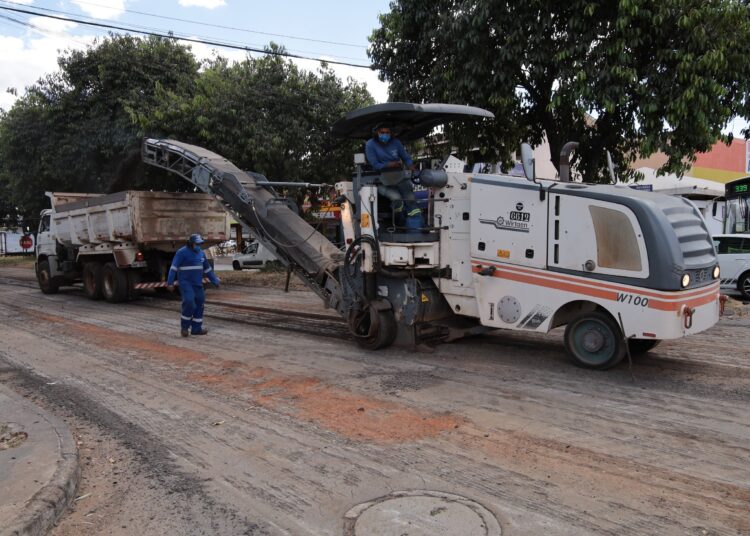 Obras de revitalização asfaltica | Foto: Divulgação